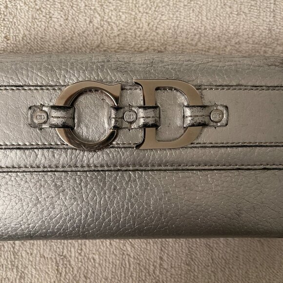 CHRISTIAN DIOR vintage silver long wallet - Picture 6 of 8
